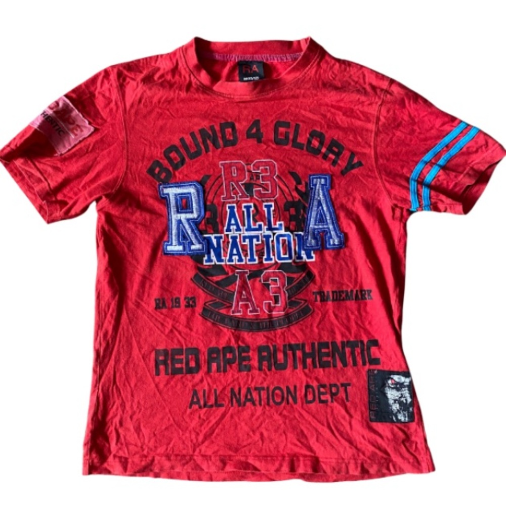 RED APE Bound for Glory All Nation A3 Youth Red Shirt Size M 10/12
